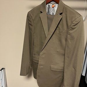 Men's Olive Express Suit (Pants and Blazer) 28x32, 36S